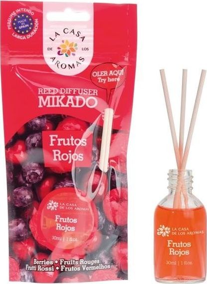 La Casa de los Aromas Aromatický olej s tyčinkami červeného ovoce 30ml