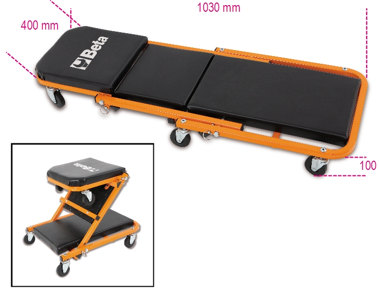Beta Tools Čalúnený skladací dielenský gauč / stolička (3002)