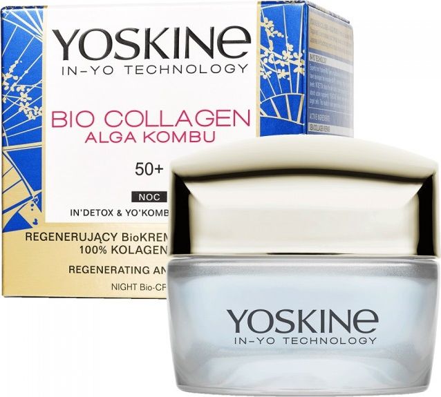 Yoskine Yoskine Bio Collagen Alga Kombu 50+ regenerační noční krém proti vráskám s bio vráskami 50 ml