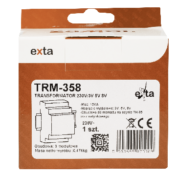 Zamel Transformer 2305/8V AC 15VA TRM-358