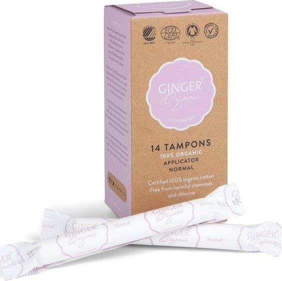 Ginger Bio GINGER ORGANIC_Tampóny Normálne bio tampóny s aplikátorom 14 ks
