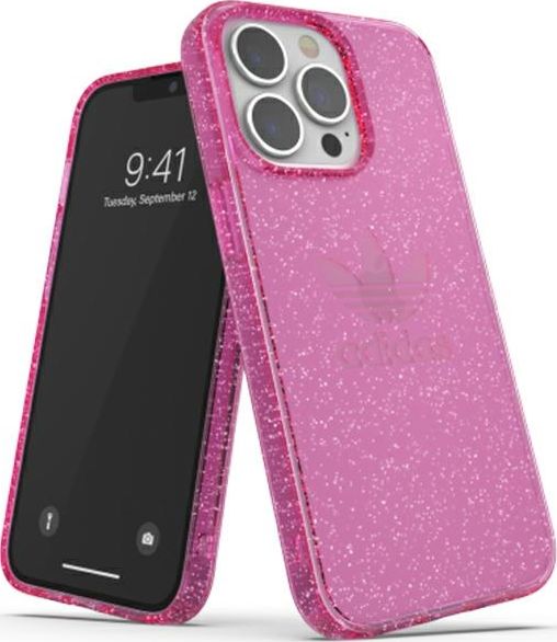 Adidas Adidas OR ochranné pouzdro pro iPhone 13 Pro / 13 6.1 Clear Case Glitter pink/pink 47121