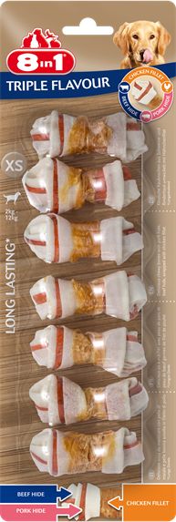 8in1 Triple Flavour - XS dog bone - 7 pcs.