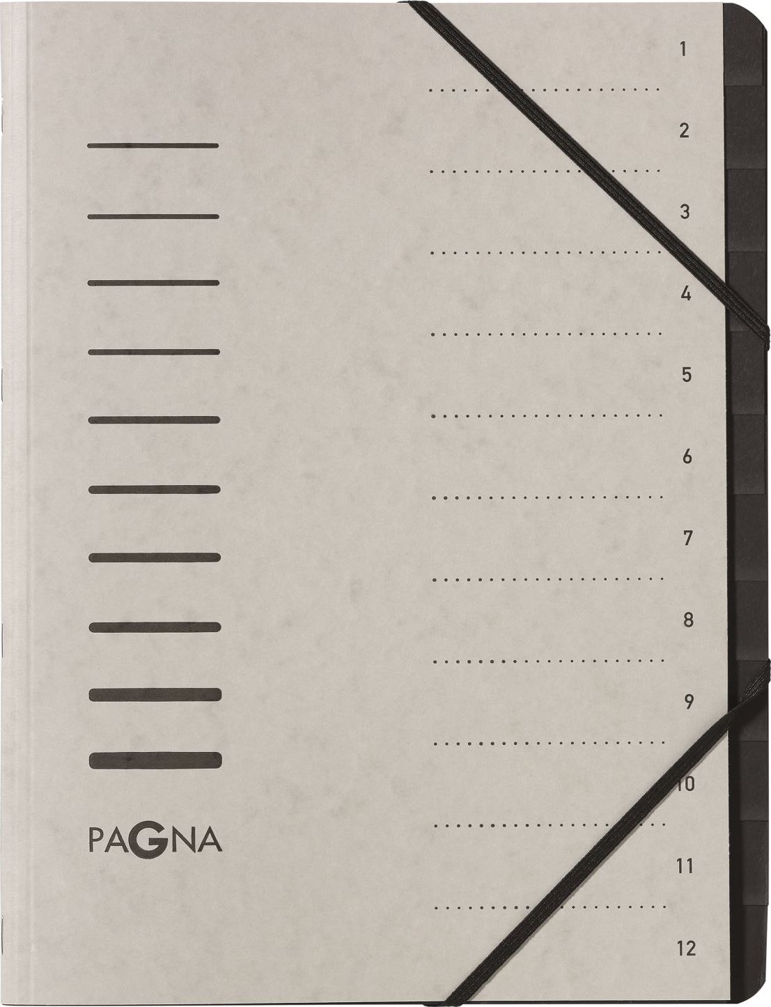 Pagna Folder 12 Fächer 1-12 hellgrau