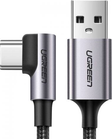 UGREEN Angled USB-C To USB-A Data Cable Black 2M