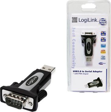 USB LogiLink USB adaptér – RS-232 černý (AU0034)