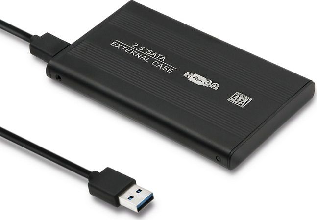 Qoltec 51861 External Hard Drive Case HDD/SSD 2.5   SATA3 | USB 3.0 | Black