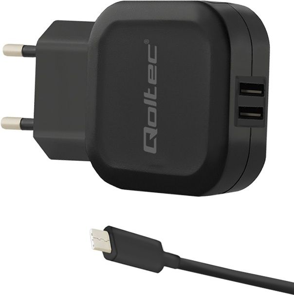 Qoltec 50188 mobile device charger Indoor Black