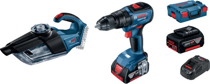 Sada nářadí Bosch BOSCH GSB 18V-50 SET + PLYNOVÝ VYSAVAČ 18V-1 + 2 X 5 Ah + L-BOXX 136