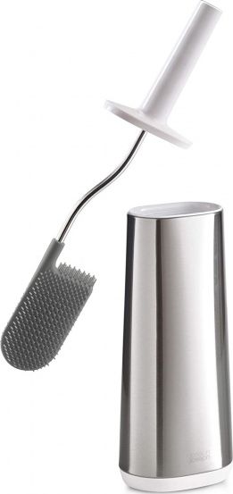 Joseph Joseph Flex Toilet Brush + Holder steel
