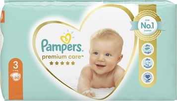 Pampers Premium Care Plienky Veľkosť 3, 6kg-10kg, 60ks