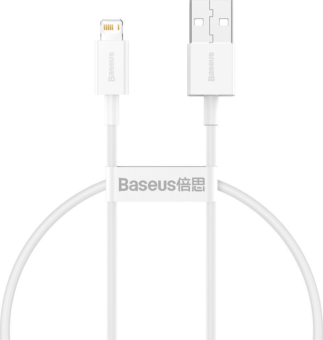 Baseus CALYS-02 Superior Fast Charging Kábel Lightning 2.4A 0.25m White