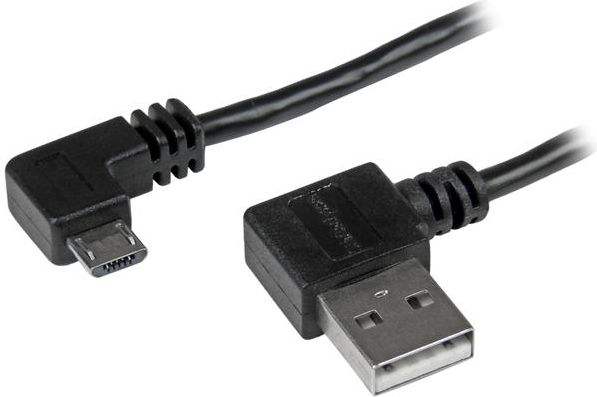 STARTECH 1m 3 ft Right Angle Micro-USB Cable, STARTECH 1m 3 ft Right Angle Micro-USB Cable - USB2AUB2RA1M
