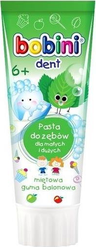 Bobini zubní pasta 6+ máta balón gum 75 ml