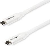 StarTech USB-C - USB-C kabel USB 2 m bílý (USB2C5C2MW)