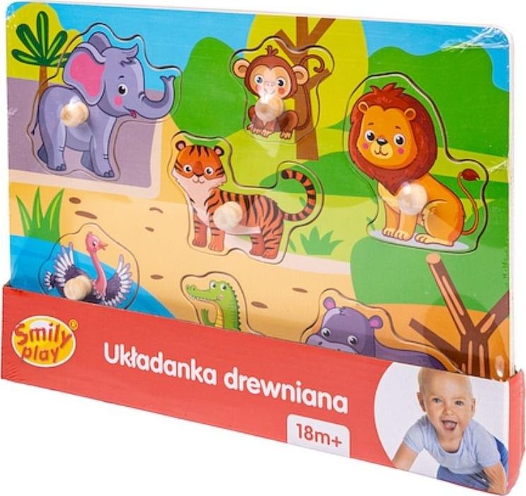 Drevená puzzle zoo
