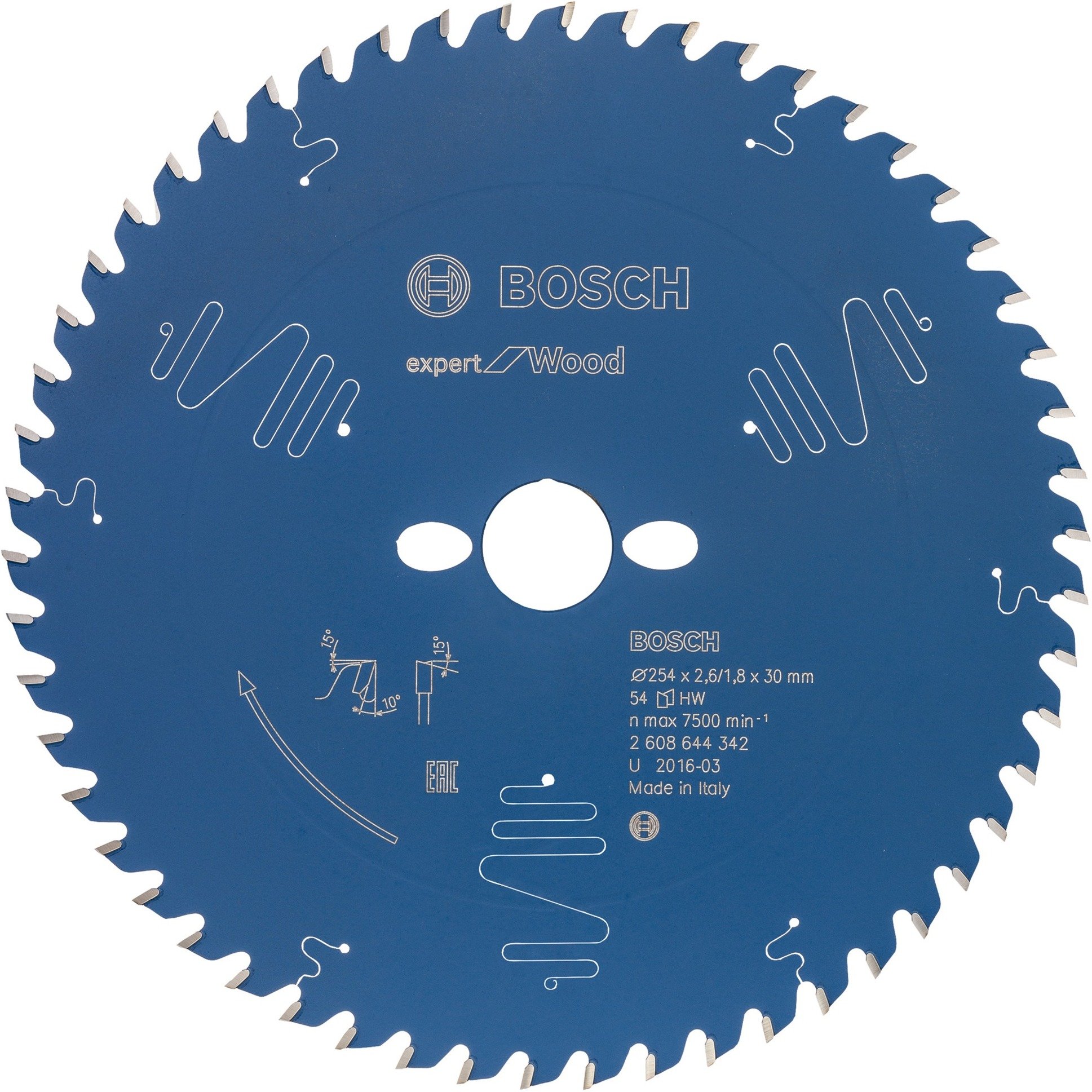 BOSCH Pílový kotúč Expert for Wood 254x30x2.6 / 1.8x54 T 2608644342