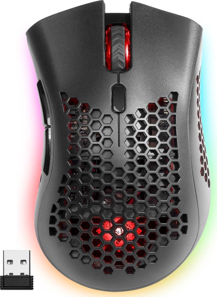 Bezdrátová herní myš Warlock GM-709L Optic RF RGB 2400 dpi 8P