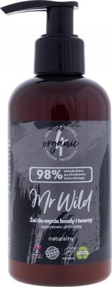 4organic 4ORGANIC_Mr Wild Cypress-Ginger mycí gel na vousy a obličej 200 ml