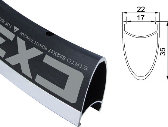 Alexrims Rim Alexrims CX35 700x32otw. Černá