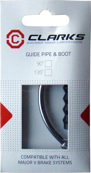 Brzdová trubka Clarks V-brake CX23, hliník, 90 stupňů + gumová těsnění