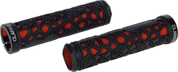 Clarks CLARK'S CLO216 LOCK-ON rukoväte riadidiel 130 mm čierna a červená 1 čierna pracka