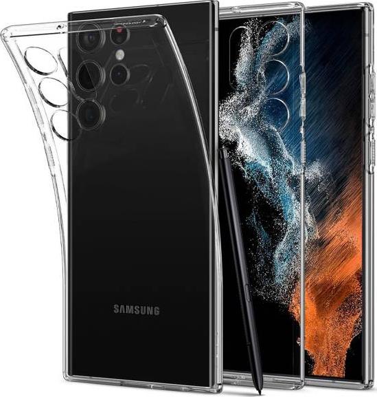 Ochranný kryt Spigen Liquid Crystal pro Samsung Galaxy S22 Ultra transparentní