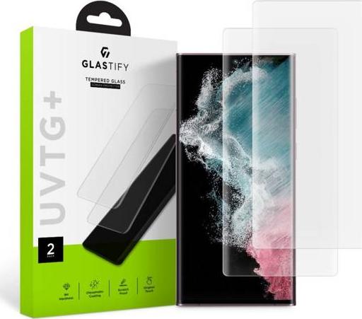 Glastify Tvrzené sklo Glastify UVTG+ Samsung Galaxy S22 Ultra [2 BALENÍ]