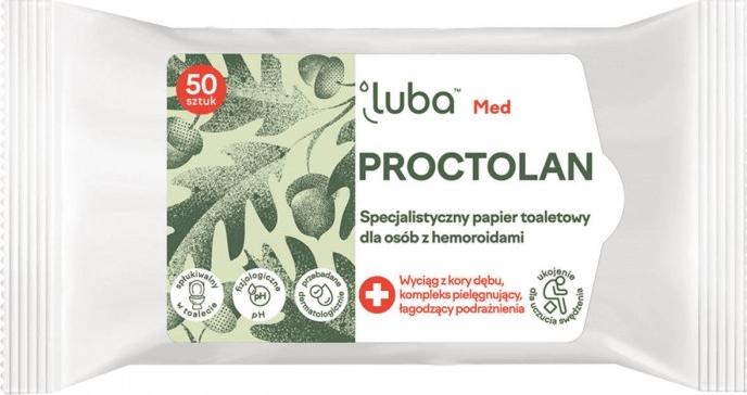 Luba LUBA_Med Protectolan specializovaný toaletní papír pro lidi s hemoroidy 50 ks