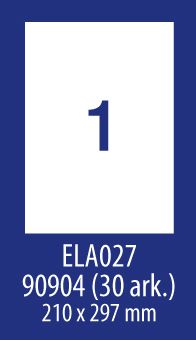 Avery ELA027 printer label White Self-adhesive printer label