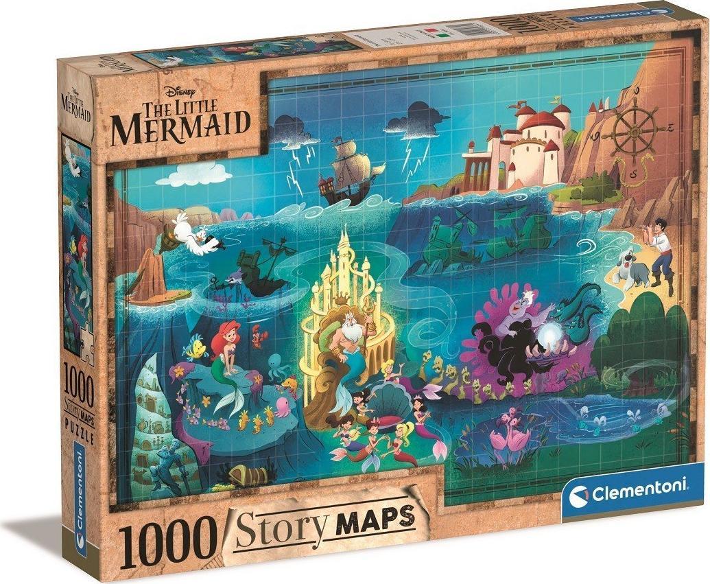 Clementoni Puzzle 1000 dílků Příběhové mapy Malá mořská víla