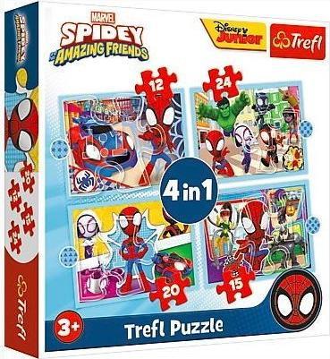 Puzzle 4v1 Spidaya Spiderman tým