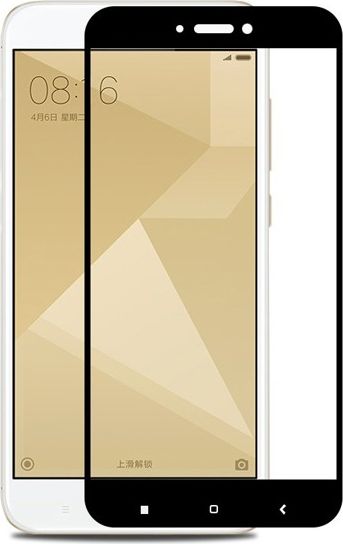 GSM City TEPLENÉ SKLO 3D CELÝ OBRAZOVKA XIAOMI REDMI 4A ČERNÝ GELOVÝ RÁMEČEK