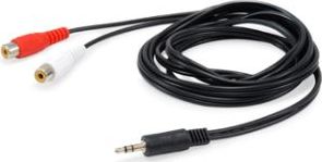 Equip Jack 3,5 mm – RCA (Cinch) kabel x 2 2,5 m černý (147093)