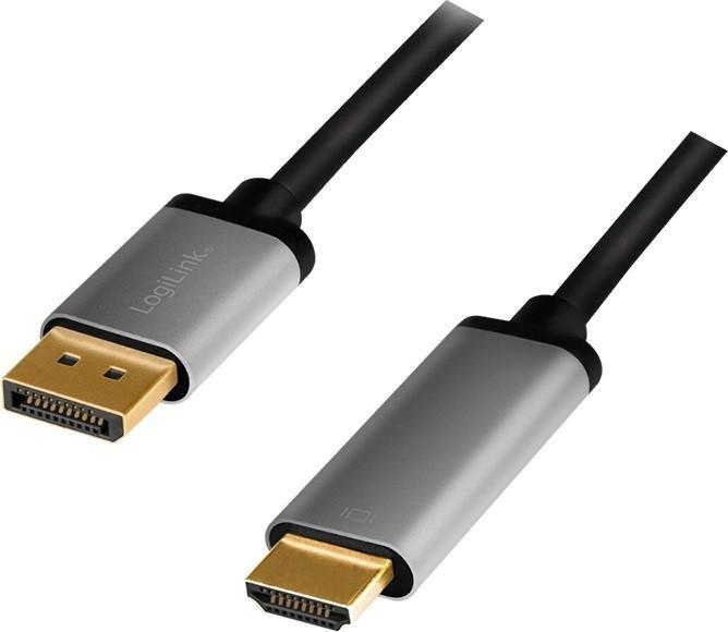 Kabel LogiLink Kabel LogiLink DisplayPort 4K / 60 Hz, DP na HDMI hliník 2m