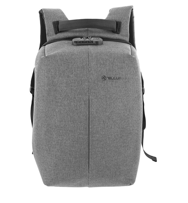 Tellur 15.6 Notebook batoh Antitheft V2, USB port, gray