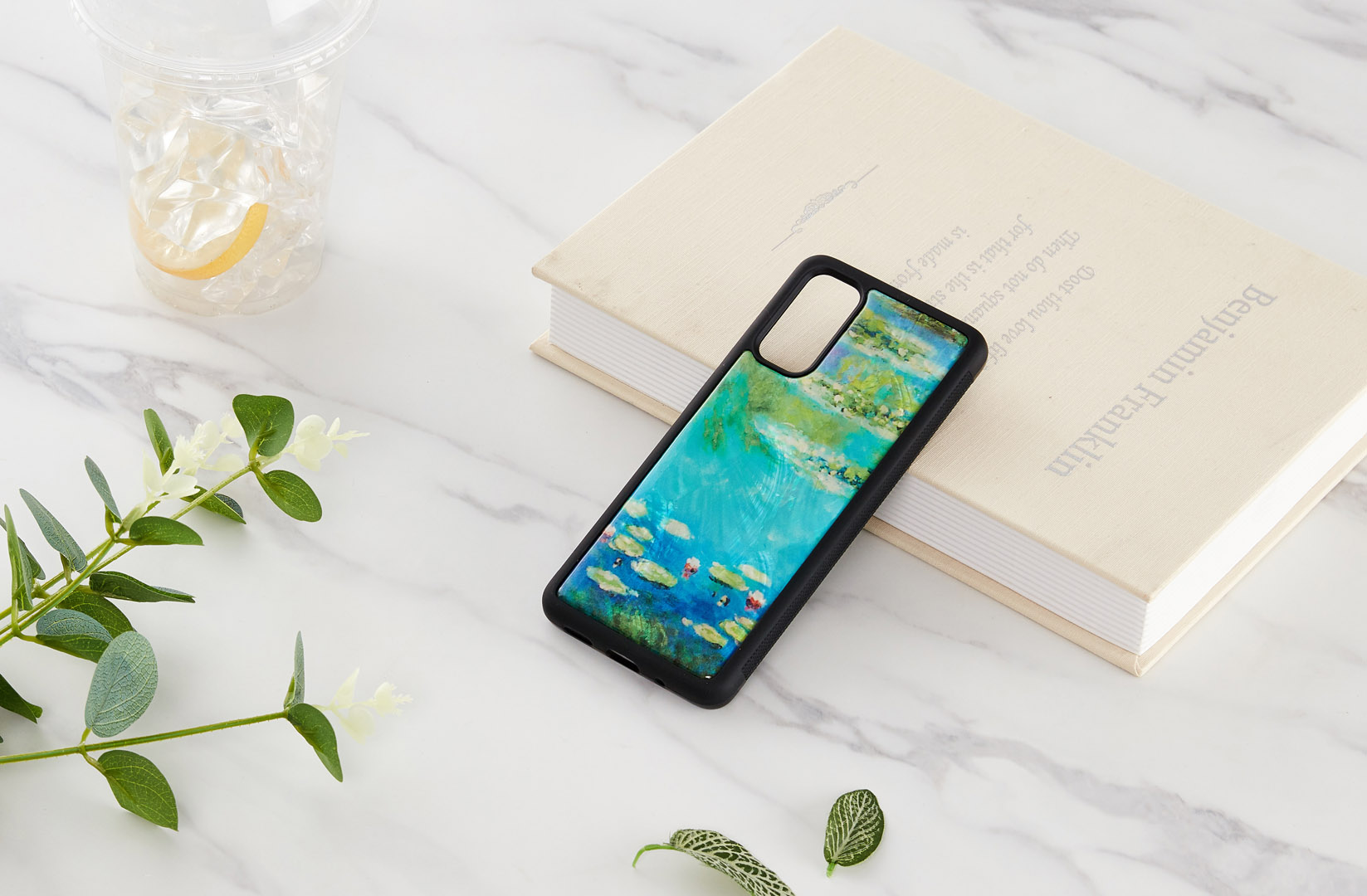 iKins case pre Samsung Galaxy S20 water lilies black