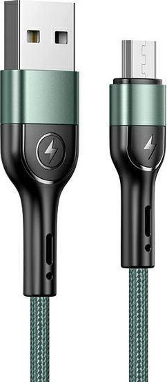 Usams USB-A - microUSB USB kábel 1 m Zelený (6958444913001)