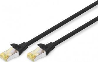 Digitus RJ45, S/FTP, 0.25m, czarny (543779)
