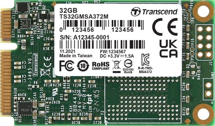 Transcend SSD MSA372M MLC   32GB mSATA SATA III