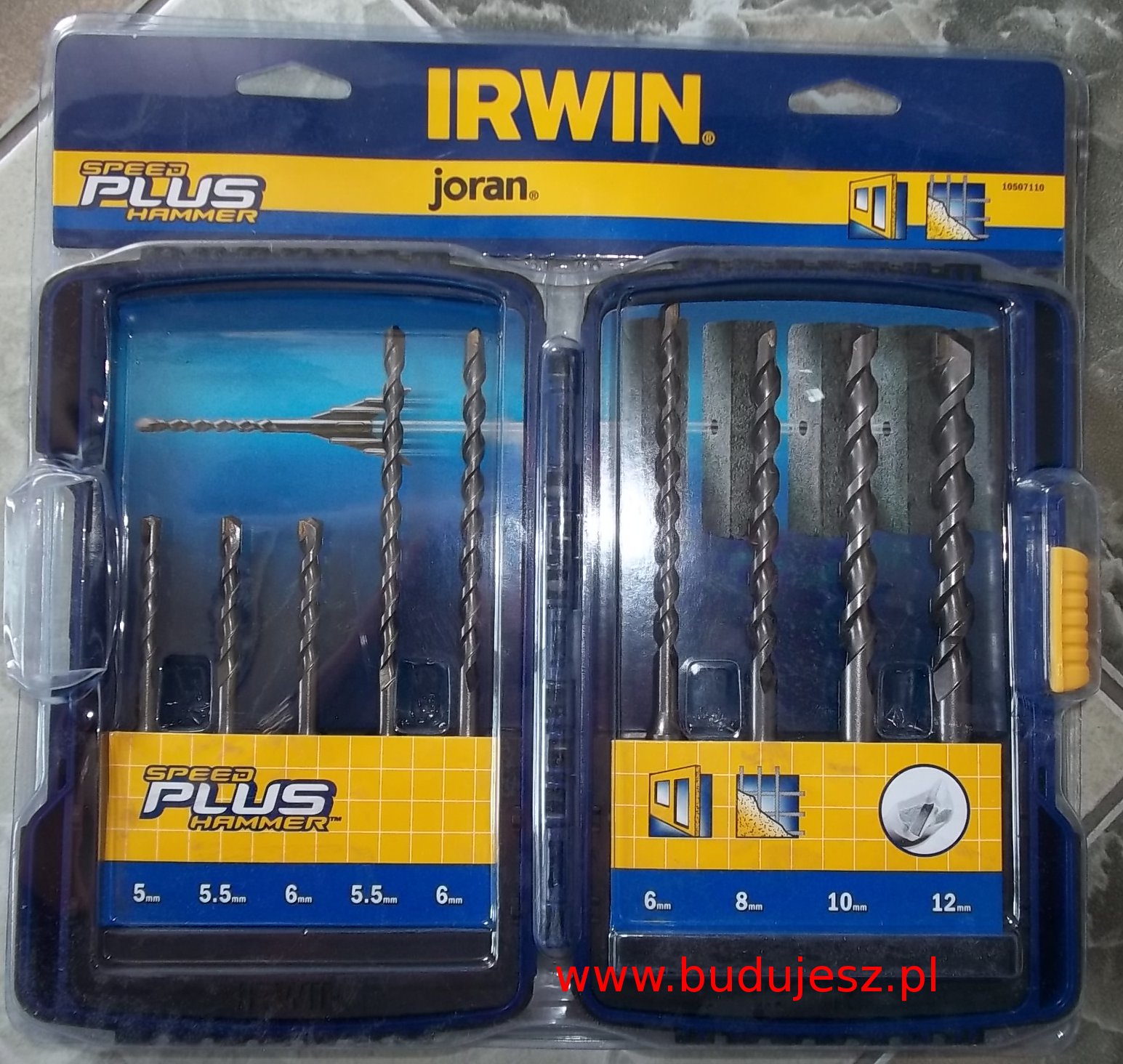 Irwin SDS+ vrták do betonu 5 6 10 12 8 55 mm sada (10507110)