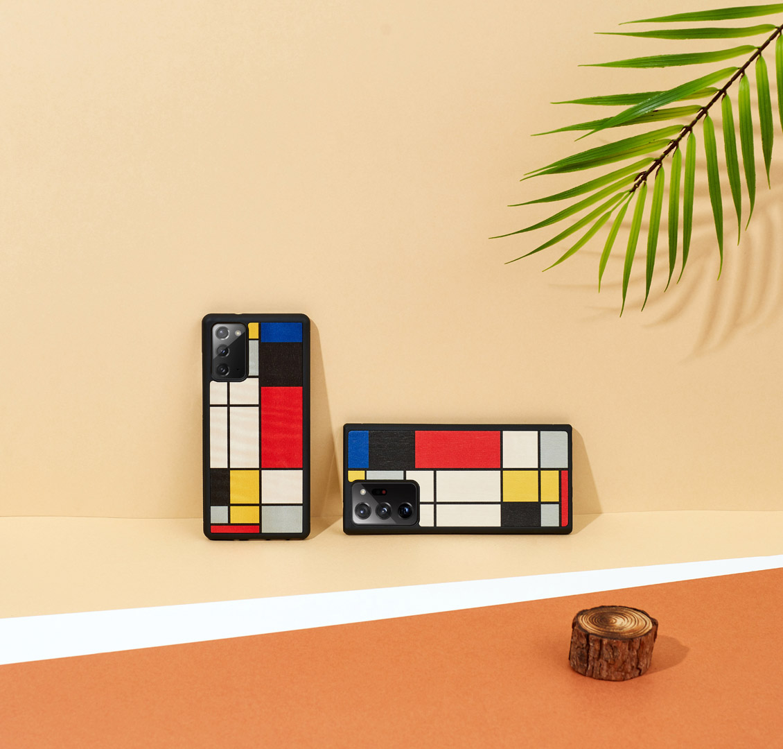 MAN&WOOD case for Galaxy Poznámka: 20 mondrian wood black