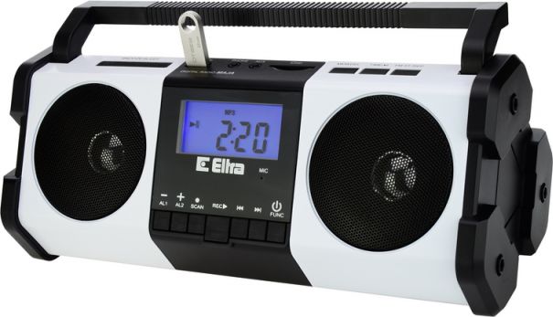 Rádio Eltra Maja s digitálním laděním, USB, funkcí diktafonu, bílá a černá