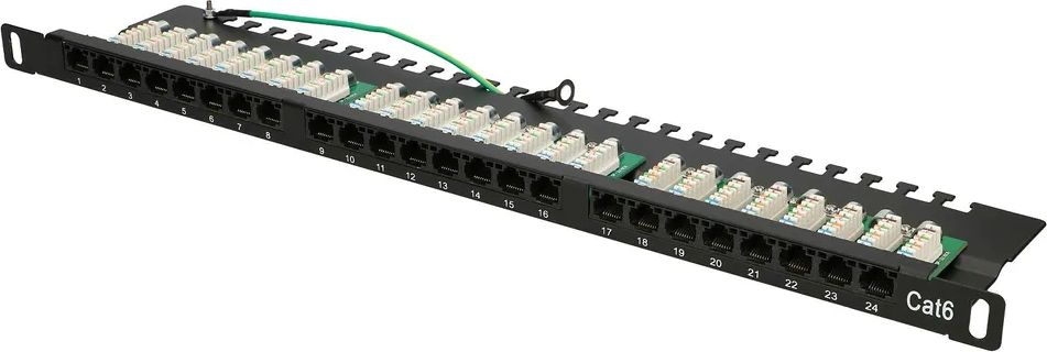 Patchpanel 24 0,5U CAT6 UTP portů