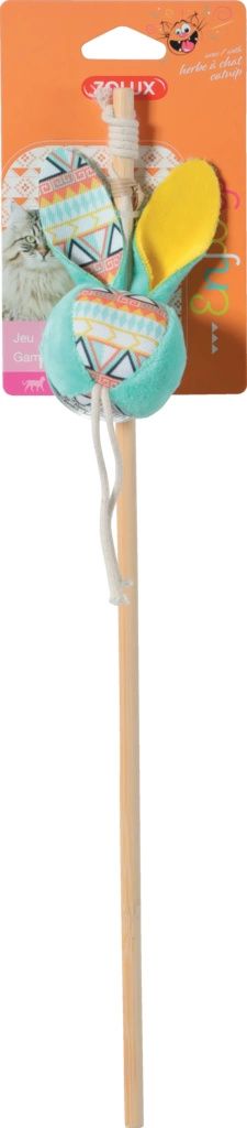 Zolux Hračka ZOLUX Cat, rybářský prut KALI, míček, zelená