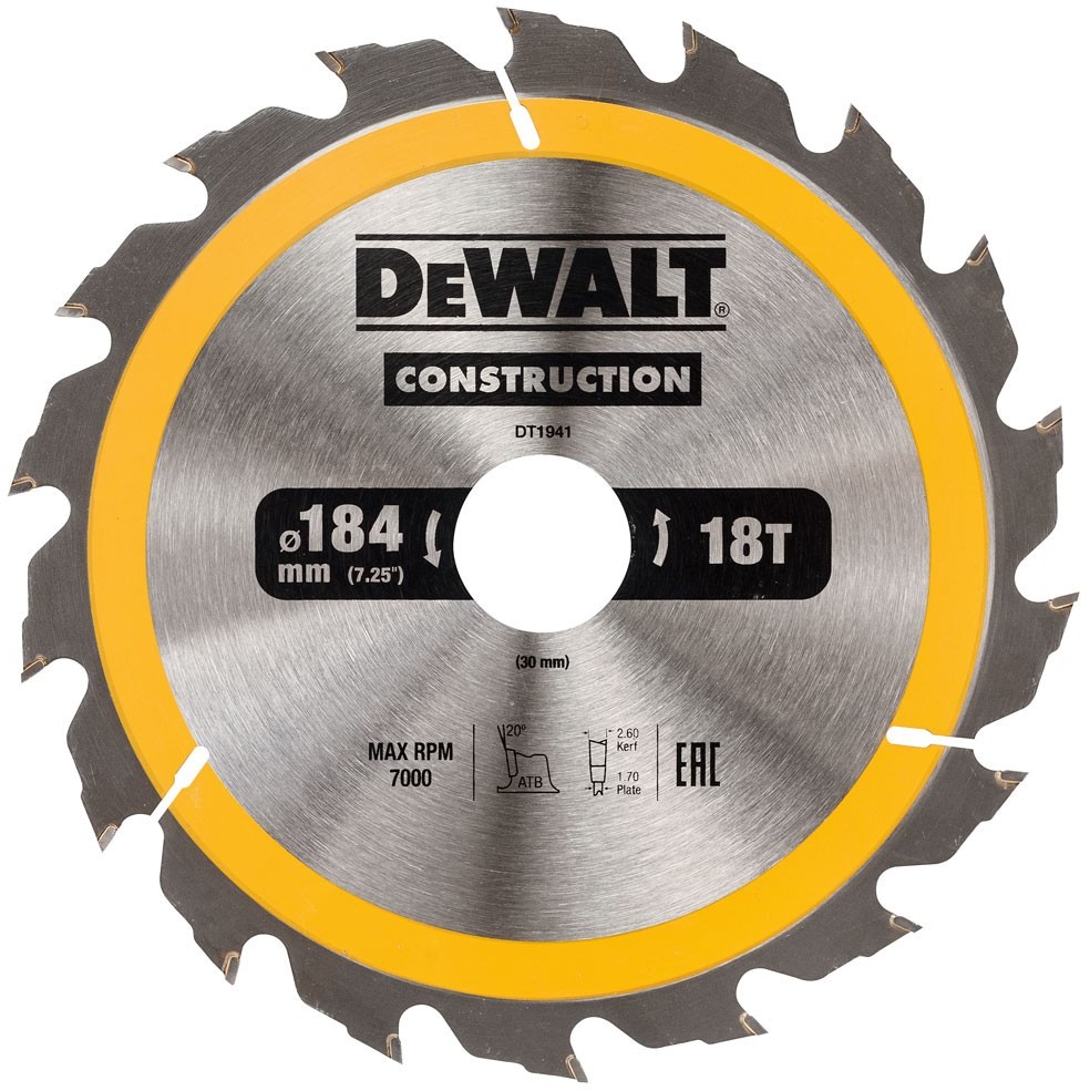 Dewalt Kotúčová píla 184x30mmx18z - DT1941-QZ