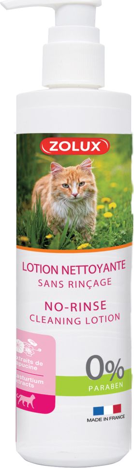 Zolux ZOLUX Čisticí tekutina pro kočky, bez oplachování, 250 ml
