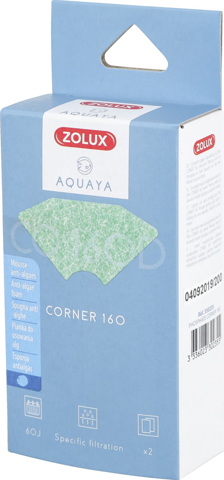 Kazeta Zolux ZOLUX AQUAYA Phosphate Corner 160