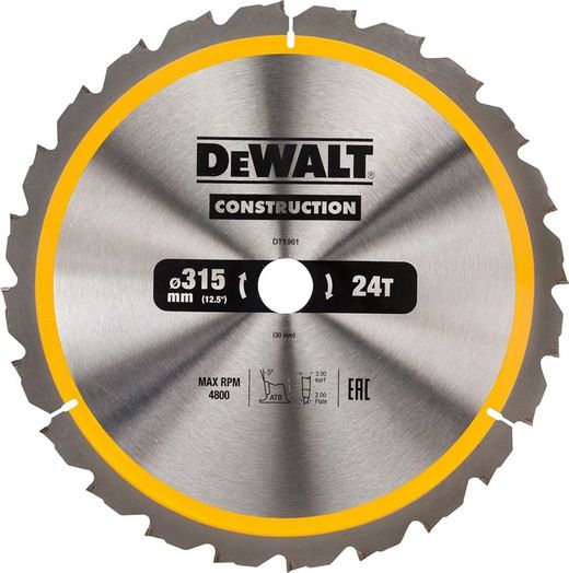 Dewalt kotoučová pila 315x30mm x 24 zubů (DT1961-QZ)
