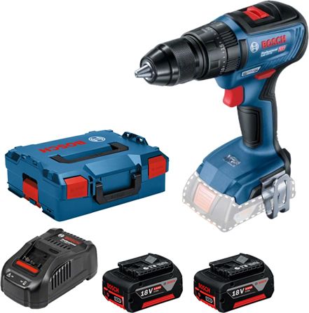 Bosch vrtací šroubovák DRILL.AKU.GSB 18V-50 2x5,0Ah + L-BOXX